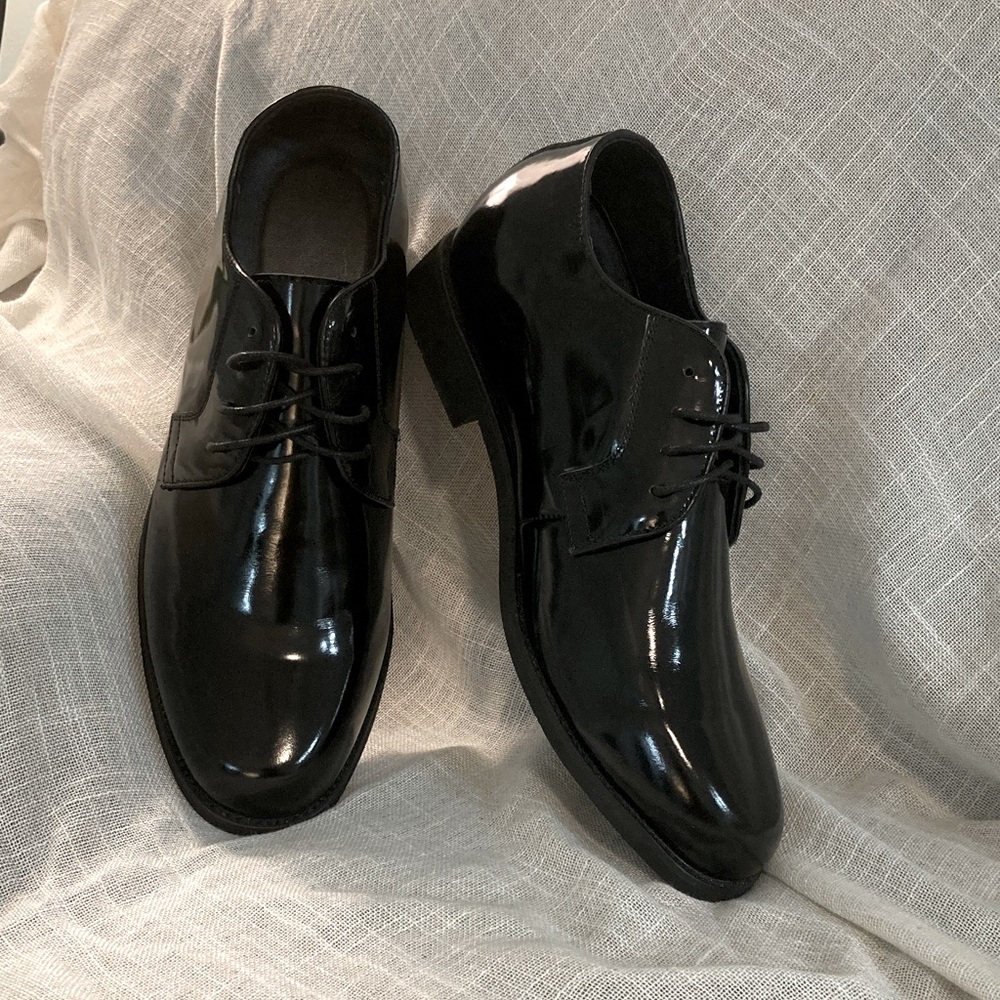 Conzuri Monaco Patent Leather 2.75in Height Enhancing Dress Shoes for Men